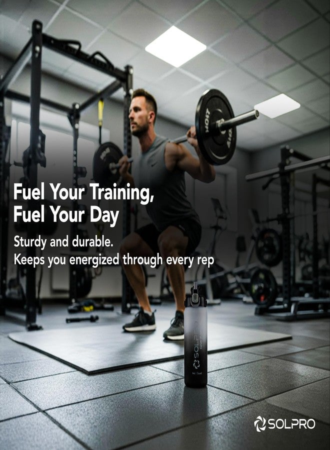 Solpro Ma Saudi Sipper Water Bottle 1000 ml, Leakproof BPA Free, Sipper Bottle for Kids, Men, Women, Adults for School, Office, College, Travel, Gym, Workout, Outdoor, Camping (White/Black) - Image 4